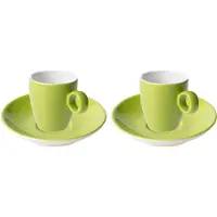 Maastricht porselein Maastricht Porzellan Espressotasse und Untertasse Bart Colour Café 6,5 cl grün 2 Stück