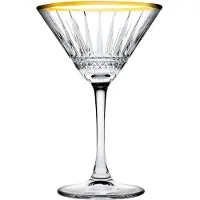 Pasabahce Martiniglas mit goldenem Rand Elysia 22 cl 4 Stück