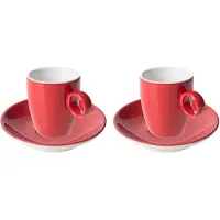 Maastricht porselein Maastricht Porzellan Espressotasse und Untertasse Bart Colour Cafe 6,5 cl Rot 2 Stück