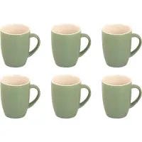 Palmer Becher Farben Matt 18 cl Grün Porzellan 6 Stück