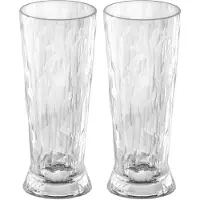 Koziol Biergläser Superglas Club No 10 300 ml Transparent (Set von 2 Stück)