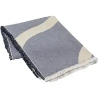 Broste Copenhagen Gezeitenplaid blau
