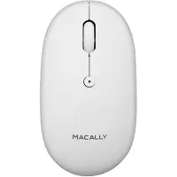 Macally – dobíjecí myš Bluetooth (bílá)