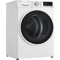 LG RH90V5AV6N, Freistehend, Frontlader, Wärmepumpe, Weiß, Tasten, Berührung, Links