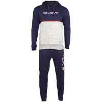 Warehouse 4 Tuta italia 106 uomo con capp. bicolore in felpa