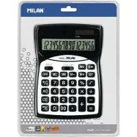 Milan Schwarzer 16-stelliger Taschenrechner In Blisterverpackung