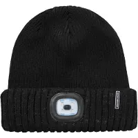 Sealskinz Heydon Waterproof CW LED Roll Cuff Beanie black - Größe S/M 131240340010