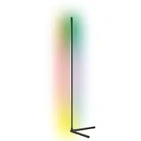 Calex Smart LED Stehlampe, 140 cm, RGB-Farben & kalt- bis warmweiß Licht, dimmbar, WLAN App- & Sprachsteuerung, Ecklampe für Wohnzimmer, Schwarz