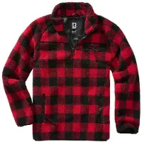 Brandit modernes Herren Sweatshirt Rot/Schwarz