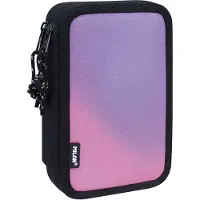 Milan 2-teilige Federtasche mit Zubehör Sunset schwarz. rosa