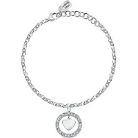La Petite Story Love Br Ss Crystal Hoop Heart 16+3 Cm Armband
