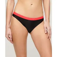 Superdry für Damen. W3010386A Bikinihöschen klassisch elastisch schwarz (M), Strandbekleidung, Recyceltes Polyester, Nachhaltig