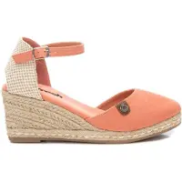 Refresh für Damen. 17188207-CORAL Korallenfarbene Espadrilles aus Leder 171882 (38), 5 bis 8 cm, Wildleder, Schnalle, Lässig