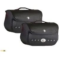 Hepco&Becker Ledersatteltaschenpaar Nevada 46 Liter Stauraum schwarz Unisexneutral200 - Motorradzubehör - Motorradgepäck