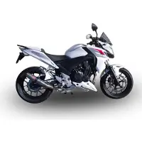 Gpr Exhaust Systems Deeptone Inox Honda Cb400 F 2013-2015 Round Homologierter Slip On Schalldämpfer