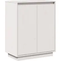 vidaXL Sideboard Weiß 60x34x75 cm Massivholz Kiefer