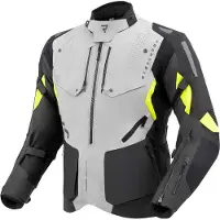 Rebelhorn Hiker 4 wasserdichte Damen Motorrad Textiljacke, schwarz/grau/gelb, XL