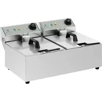 Royal Catering Doppelte elektrische Fritteuse 2x5L