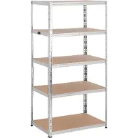 MSW Schwerlastregal - 90 x 60 x 180 cm - für 5 x 175 kg - Grau