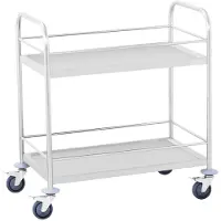 Usorteret Servierwagen - Edelstahl - 2 Borde mit Reling - Ablagen: 82 x 50 cm - 300 kg - RCBW 2