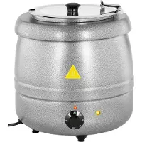 Royal Catering Suppentopf elektrisch - 10 L - Stahl - silbern beschichtet