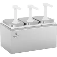Royal Catering Expondo Saucenspender - 3 Pumpen - 3 x 2 L