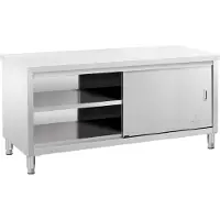 Royal Catering B-Ware Edelstahl-Arbeitsschrank - ECO - 180 x 70 cm - 500 kg - RCSSCB-180X70-E