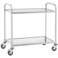 Royal Catering 2-etagiger Gastronomie-Kellnerwagen bis 160 kg Edelstahl