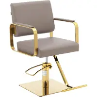 Physa Friseur-Kosmetikstuhl mit Fußstütze OTLEY - beige und gold