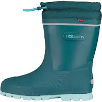 TROLLKIDS Kids Isfjord Thermo Winter Rubber Boot XT Jungen Winterstiefel Türkis 578-332 Grösse 35