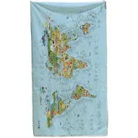 Awesome Maps Surftrip Karte Handtuch Beste Surfstrände Der Welt Original Farbige Edition