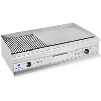Royal Catering Elektrogrill 230V doppelt groß geriffelt 100cm