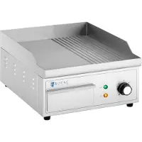 Royal Catering Elektrogrill glatt geriffelte Grillplatte 360 x 380 mm 2000 W