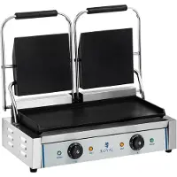 Royal Catering Doppelseitiger glatter Kontaktgrill 3600W 230V