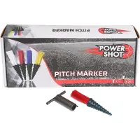 Powershot Netsportique POWERMARKERS rot - 25er-Set - Spielfeldmarkierungshilfe - Inklusive Schraubwerkzeug - Fußballmarkierung