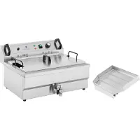 Royal Catering Fish and Chips Donut Fritteuse mit Abtropffläche 3000 W 16 L 230 V