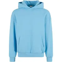 Urban Classics moderner Herren Hoodie Rippbündchen Kapuze 500 g/m² mit Baumwolle Hell-Blau