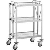 Usorteret Expondo Servierwagen - Edelstahl - 3 Borde - Ablagen: 58 x 40 cm - 100 kg - klappbar -