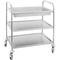 Usorteret Expondo Servierwagen - Edelstahl - 2 Borde + Abräummulde - Ablagen: 82 x 50 cm - 500 kg -
