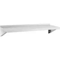 Royal Catering Wandbord - Edelstahl - 120 x 40 cm - bis 30 kg -