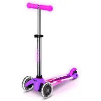 Micro mobility Mini Micro Deluxe Glow LED Plus, Kinder, Dreiradroller, Unisex, Asphalt, 50 kg, 3 Rad/Räder