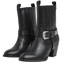Pepe Jeans für Damen. PLS50490 Luna Rock Lederstiefel schwarz (39), 5 bis 8 cm, Lässig