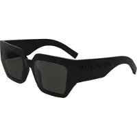 Karl Lagerfeld KL6166S Unisex-Sonnenbrille Vollrand Quadratisch Kunststoff-Gestell, schwarz