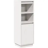 vidaXL Highboard Weiß 37x34x110 cm Massivholz Kiefer