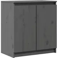 vidaXL Beistellschrank Grau 60x36x65 cm Massivholz Kiefer