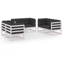 vidaXL 6-tlg. Garten-Lounge-Set mit Kissen Kiefer Massivholz