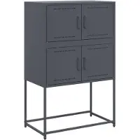 vidaXL Sideboard Anthrazit 68,5x38,5x107 cm Stahl