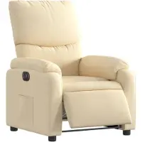 vidaXL Relaxsessel Elektrisch Creme Stoff
