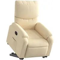 vidaXL Relaxsessel mit Aufstehhilfe Creme Stoff