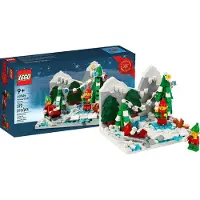 LEGO Weihnachtselfen-Szene